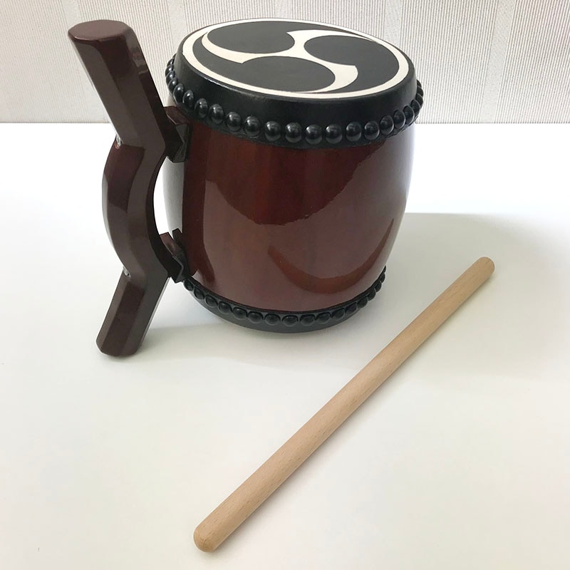 和楽器 鼓 黒地金色花柄 太鼓・鼓(つづみ)など打ちもの