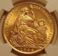 スイス射撃祭5フラン銀貨、1883年ルガーノ、PCGS-MS66高鑑定