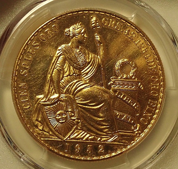 ペルー100ソル、大特年126枚発行1952年 | アンティーク・コイン