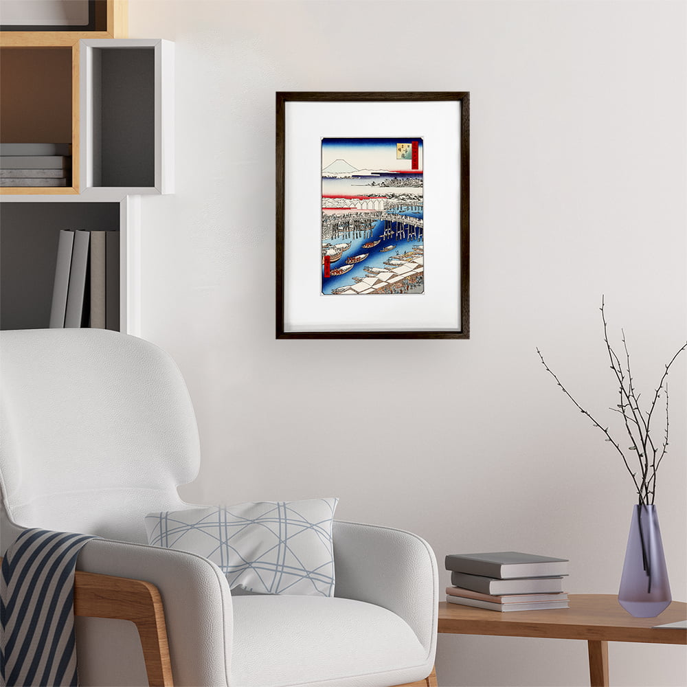 歌川広重「名所江戸百景 日本橋雪晴」浮世絵木版画｜浮世絵工房