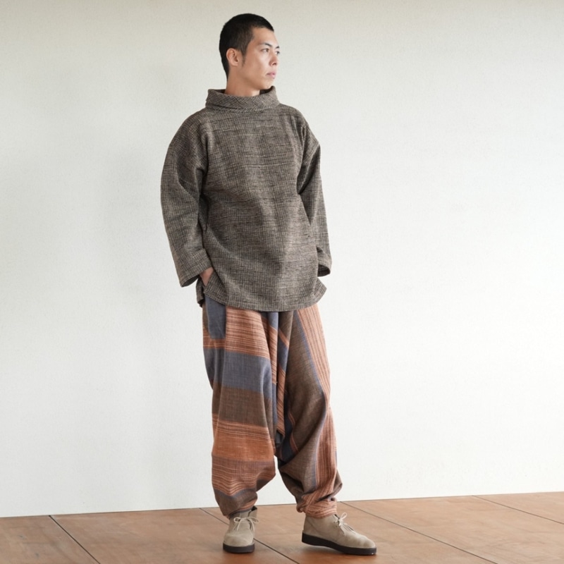 うさとの服 ムササビパンツ 手織り 草木染め Usaato ムササビ作務衣