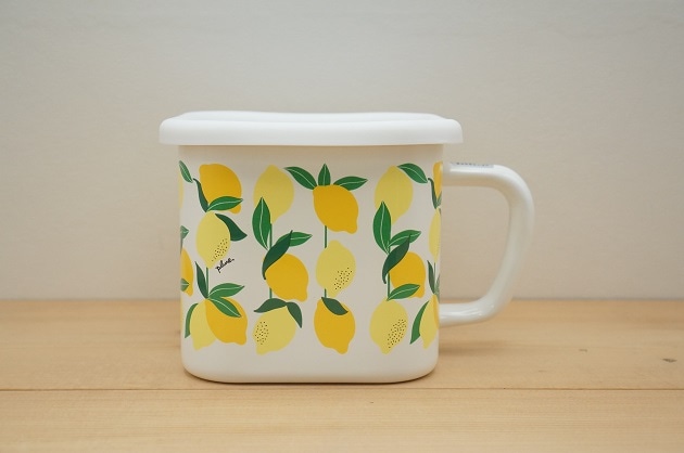 ホーロースクエアポット蓋つき（レモン） | ホーロー | うつわ market