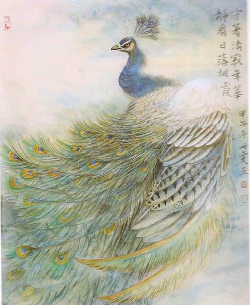 孔雀 クジャクの描き方 模写宝典 中国画技法 中国語絵画/孔雀 临