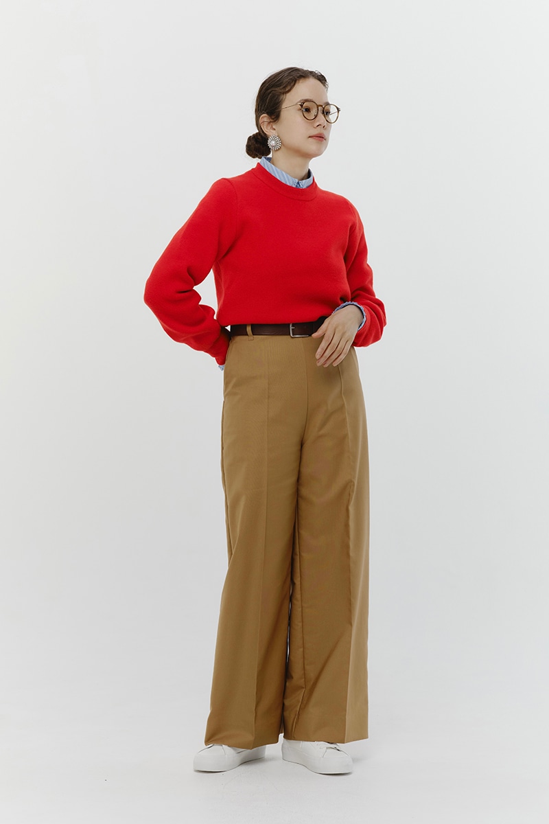 新品タグ付き】2024AW yori ギャババギーワイドパンツ 【公式通販】