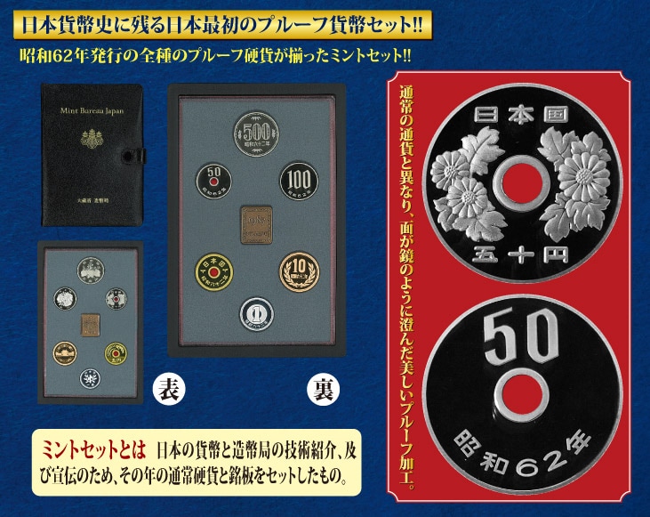 稀少プルーフ貨幣セット 昭和62年 未使用品 | スポーツ・レジャー