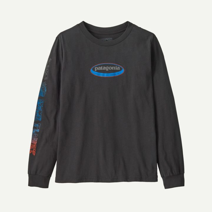 パタゴニア Patagonia キッズ・ロングスリーブ・グラフィック・Tシャツ