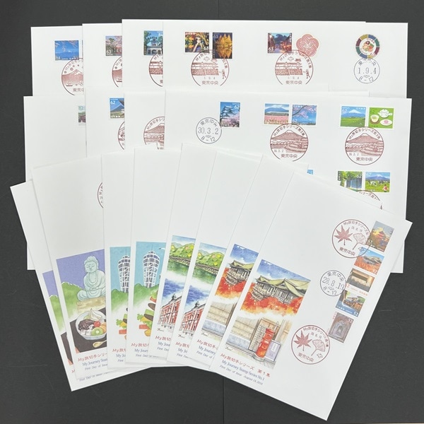 日本観光地百選 & 十選 TOURIST SERIES FDC 初日カバー 6点 日本