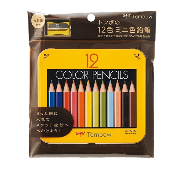 鉛筆 『ミニ色鉛筆 12色 NQ 削り器付き パック BCA-151』 Tombow