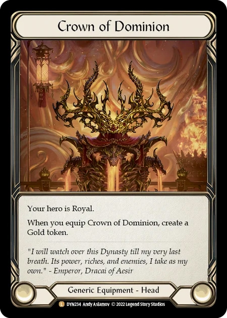 支配の王冠 crown of dominion fab EN】【Rainbow Foil】[Generic