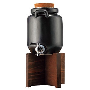 1台】焼酎サーバー2.6L 黒マット（木台付）｜業務用備品の通販【飲食店