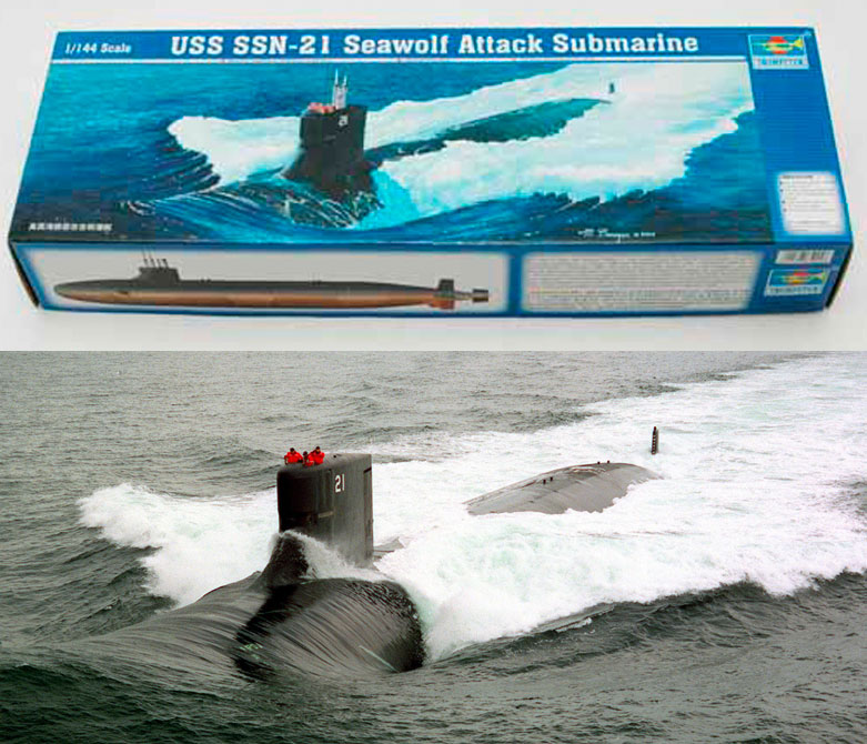 RC-SUB 1/144 USS SSN-21 シーウルフ潜水艦キット