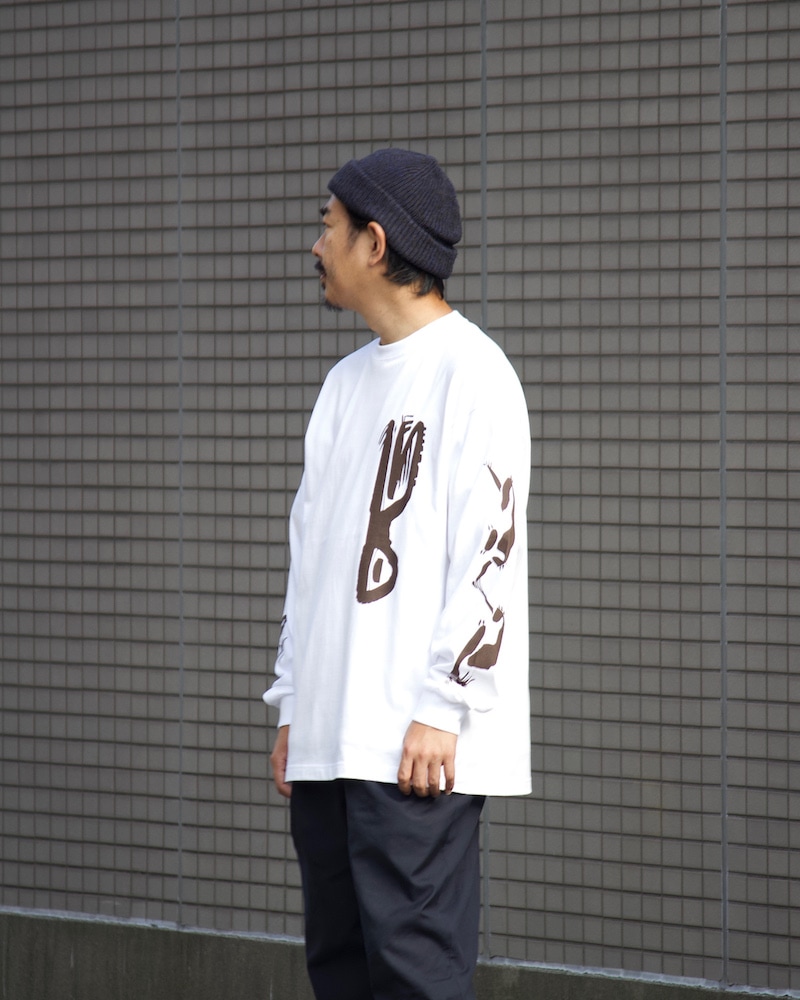 60832 FANTASTIC NINE 重ね着ロンT 黒x白 60832 FANTASTIC NINE 重ね