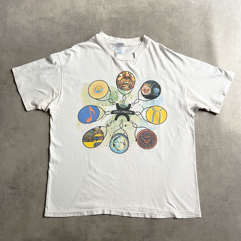 KING CRIMSON Tシャツ 90'S KING CRIMSON T-Shirts Made in USA WHITE
