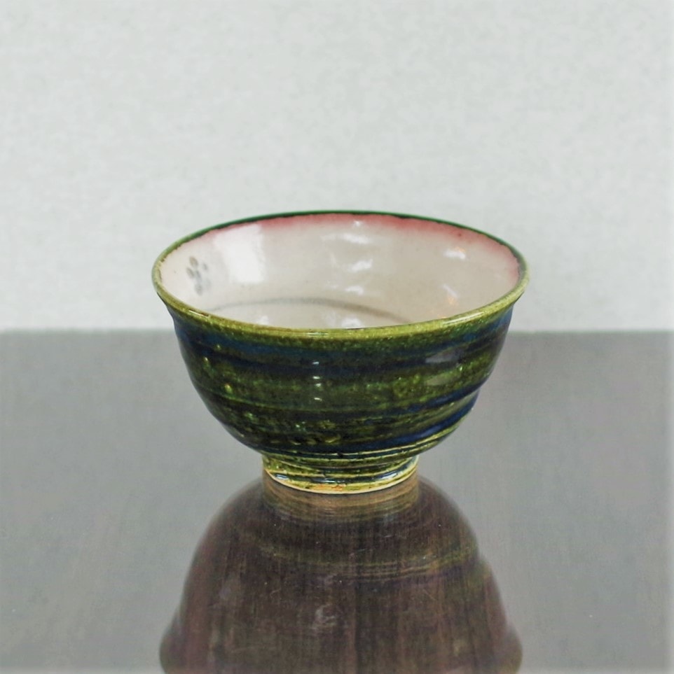 茶碗 特大 織部福々 350kcal 陶器 美濃焼き 蔵珍窯 茶碗 HE-26A 大きい