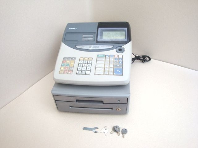 CASIO レジスター レトロ TE-300RED CASIO カシオ 電子レジスター TE