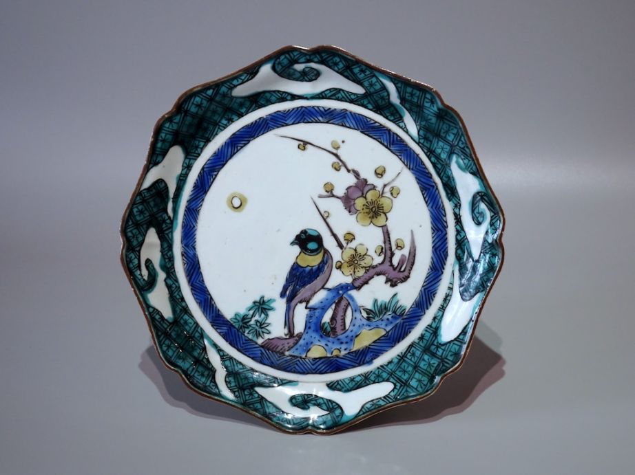 古九谷梅花鶯文皿 | 東洋陶磁 | 冨江洗心堂オンラインショップ