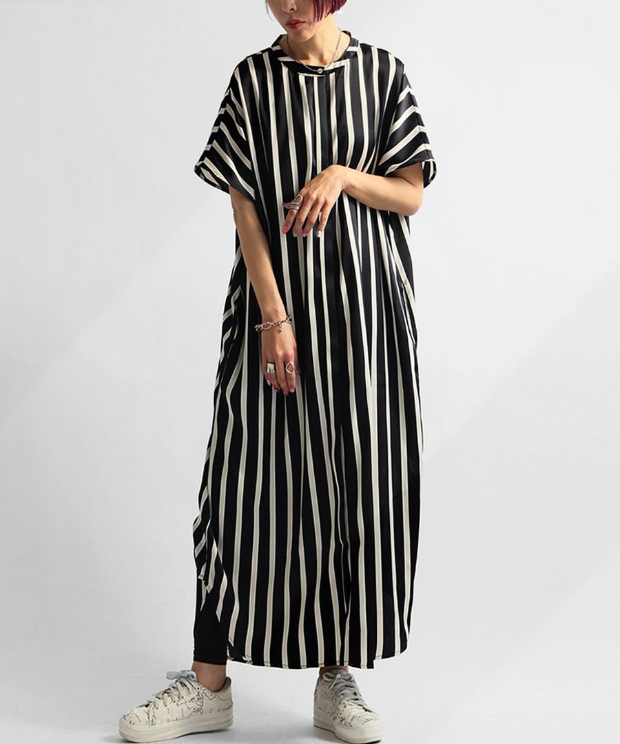 再入荷予定有!ストライプ柄ワンピース ワンピース レディース ロング