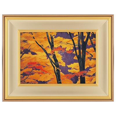 金魚用 東山魁夷「春宵」岩絵具方式複製画額装 金魚用 東山魁夷「春宵