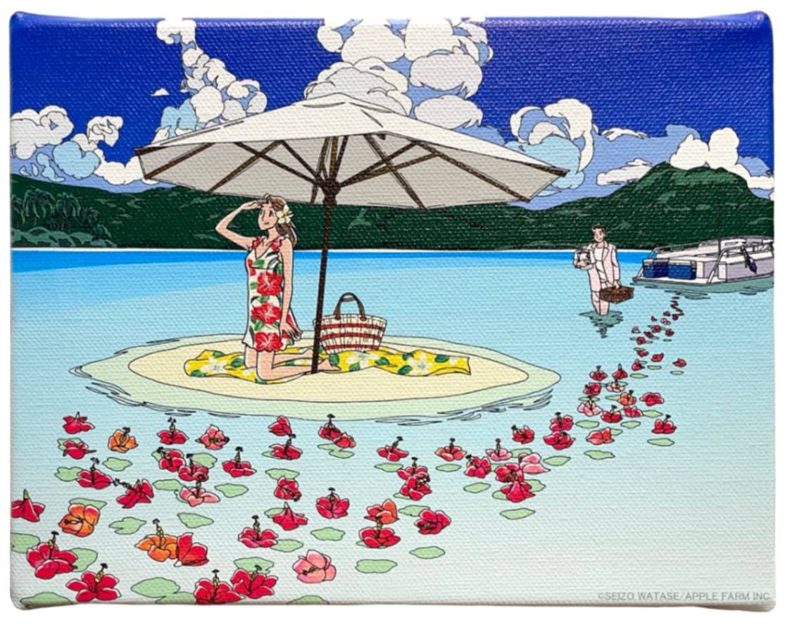 キャンバス油絵 専用 旅をするサフォーク羊 岩山を越えて 小さめ