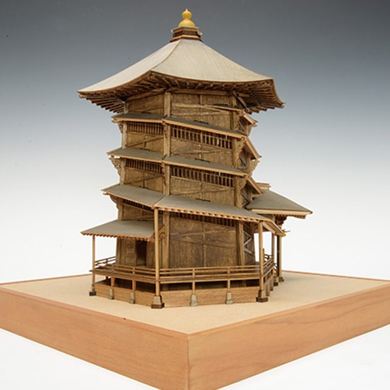 送料無料】ウッディジョー 木製建築模型1/75 会津さざえ堂 | アート