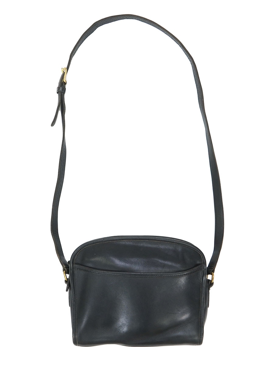 COACH ブラックレザー ショルダーバッグ