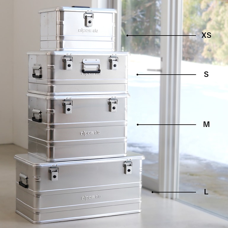 ALPOS アルポス｜ALUMINUM CONTAINER WITH LID (Silver) M 73L 通販