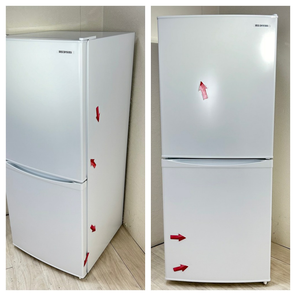 IRIS OHYAMA 2ドア冷蔵庫 IRSD-98-W ホワイト IRIS OHYAMA 2ドア冷蔵庫
