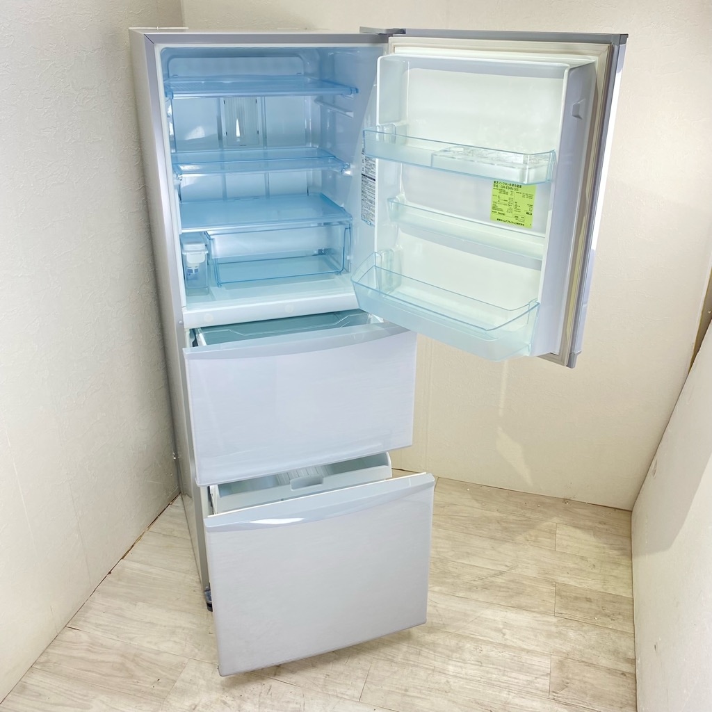 東芝 2011年製 340L 3ドア 冷蔵庫 自動製氷付き GR-34ZX-W ホワイト