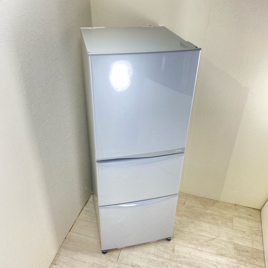 iΦ TOSHIBA 冷凍冷蔵庫 置けちゃうスリム GR-E34N 340L ② 東芝