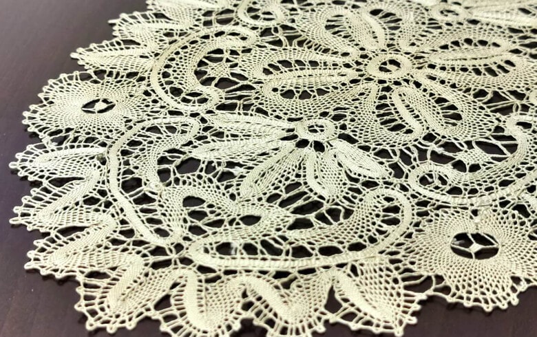 memories ボビンレース ドイリー GFP-203 約20×30cm｜インテリアレース