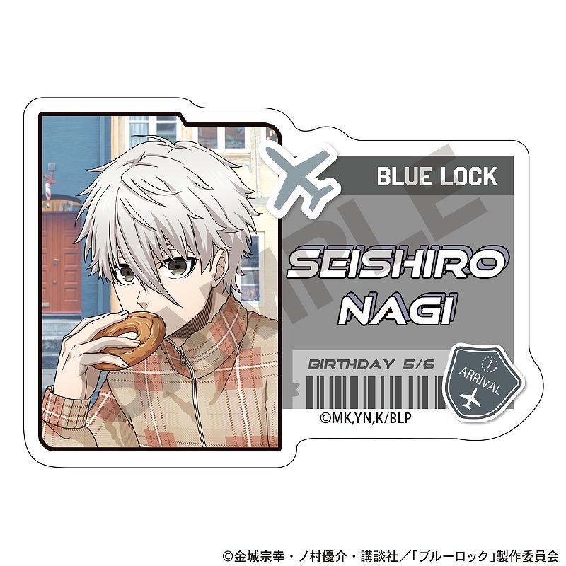 ブルーロック ヴィレヴァン アクリルバッジ 凪誠士郎 制服 私服 ブルー
