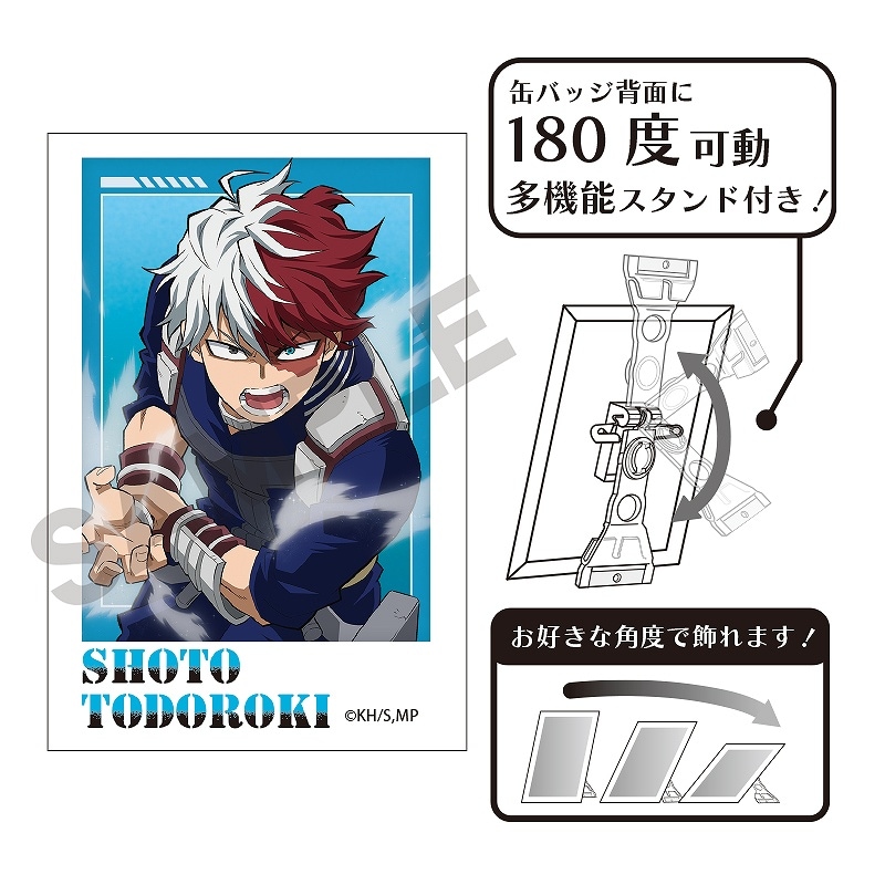 ヒロアカ 轟焦凍 浮世絵 缶バッジ 100点 ヒロアカ 轟焦凍 浮世絵 缶