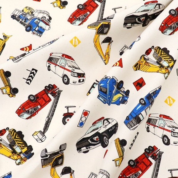 生地 生地 乗り物オックス 2025 入園入学 DR2409-4 | 手芸センター