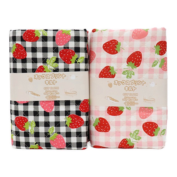 生地 いちごオックス 【キルト】 2026 入園入学 【50cmカットクロス
