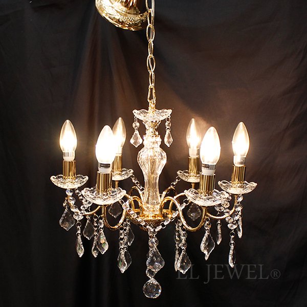 アンティーク調シャンデリア 6灯 ゴールド(φ450×H410mm) | EL JEWEL