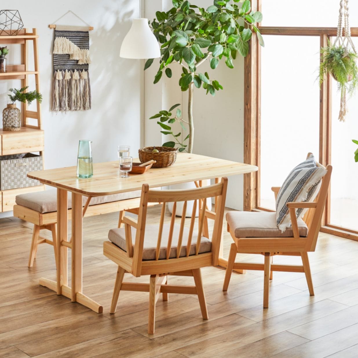 5分割のD◇美品 ｜ 起立木工 ｜ダイニングセット ｜ テーブル チェア4