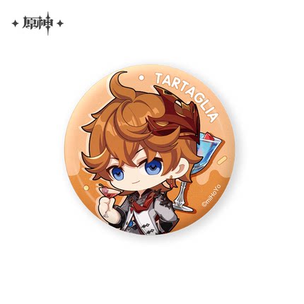 原神】沁甜一夏シリーズちびキャラ缶バッジ タルタリヤ 原神,キャラ