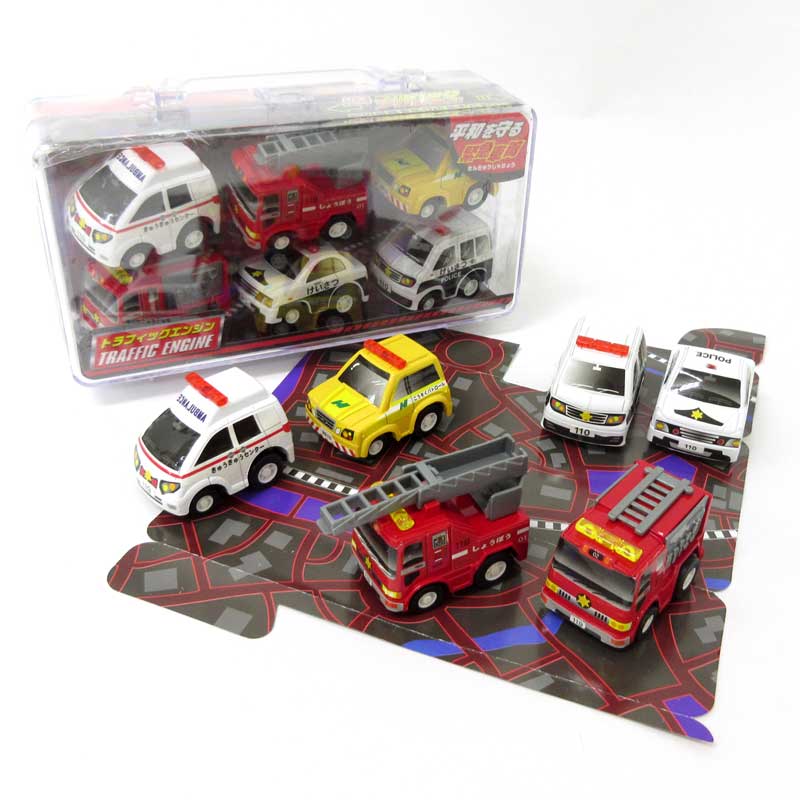 ☆商談中☆ 605 メッキプルバックミニカー 6台セット (ケース入り