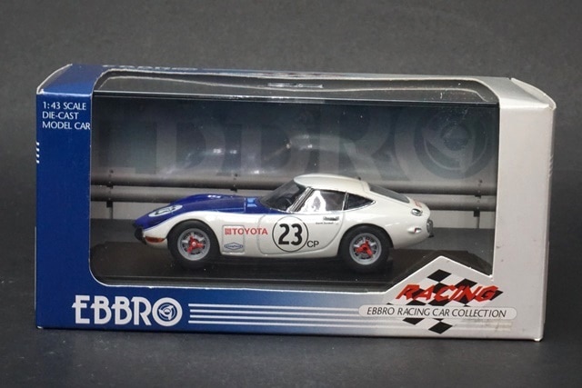 1/43 エブロ 43252 トヨタ 2000GT SCCA 1968 #23 ホワイト/ブルー