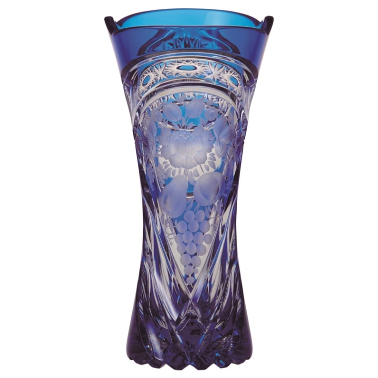 ELBE crystal 紫色花瓶 高さ約40cm ELBE crystal 紫色花瓶 高さ約40cm