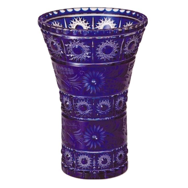 中国 青花 花卉長頸瓶 AT675 中国 青花 花卉長頸瓶 AT675 中国 青花