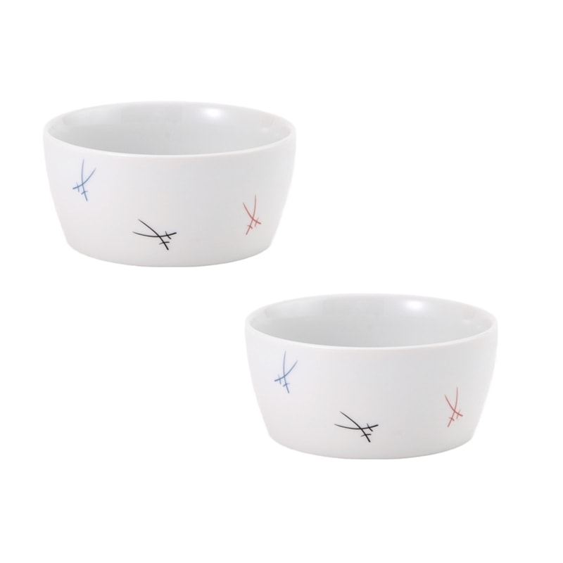 マイセン 剣マーク カラフル ペア ディッシュ 79A852/37192/2P | 剣