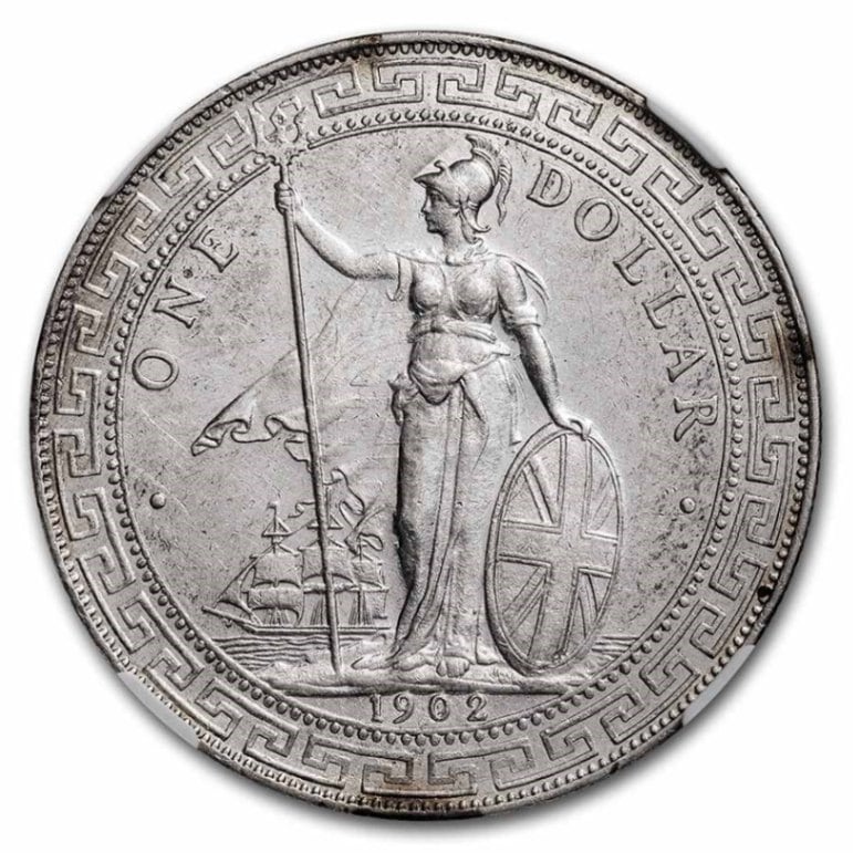 香港イギリス貿易銀1899年壹圓銀貨1ドル英国領香港ブリタニア立像 【