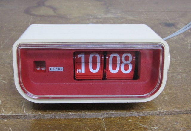 CR003 COPAL コパル パタパタ時計 白×赤 | 時計,古時計,掛け時計