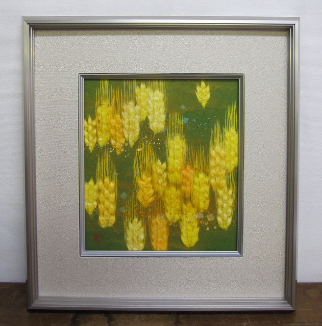 新品☆人間国宝.山内一生☆和紙工芸「さぎ草」 山内一生 「さぎ草