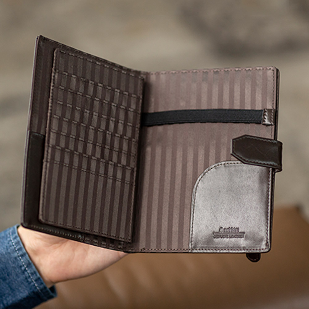 名入れ無料]一目瞭然通院ウォレットBIZ お薬手帳 ケース 診察券 革