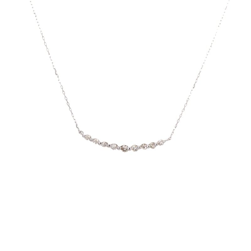 K18 WG ホワイトゴールド 0.2ct ダイヤモンド ネックレス 1125514779