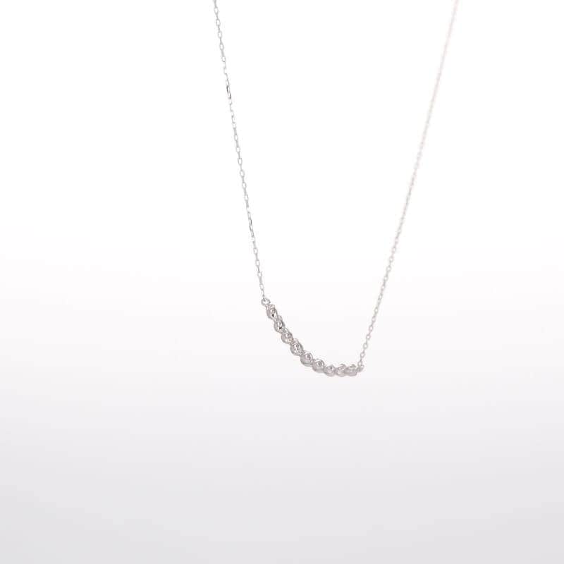 K18 WG ホワイトゴールド 0.2ct ダイヤモンド ネックレス 1125514779