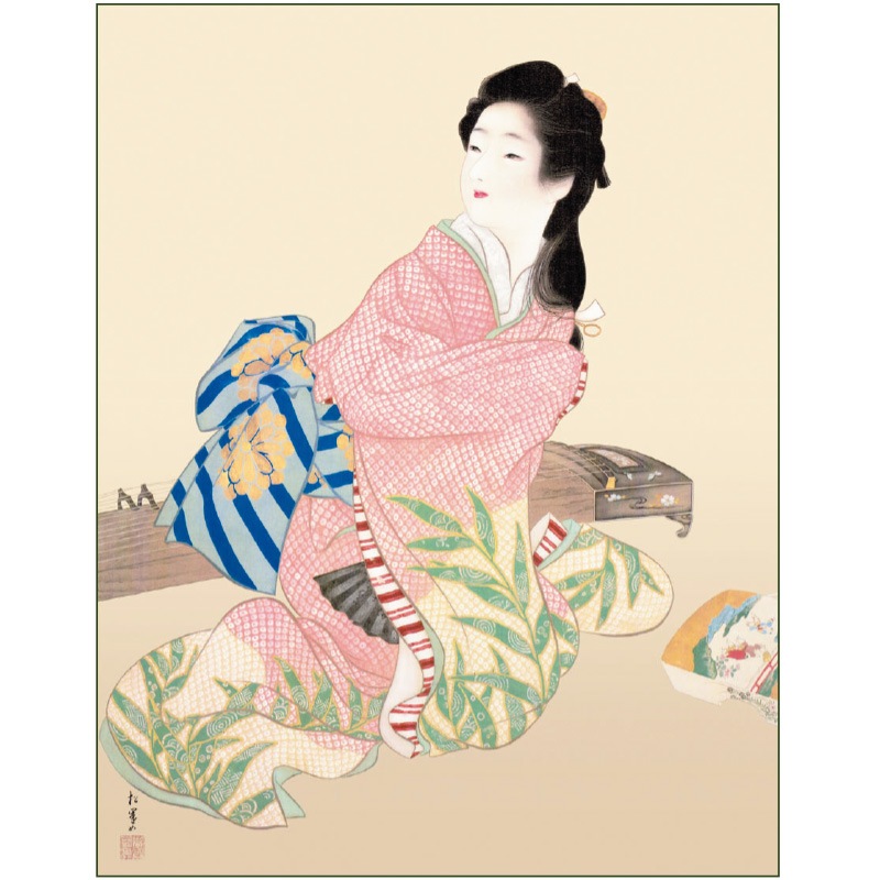 上村松園『娘深雪』額 : アートの友社 上村松園『娘深雪』額 112028