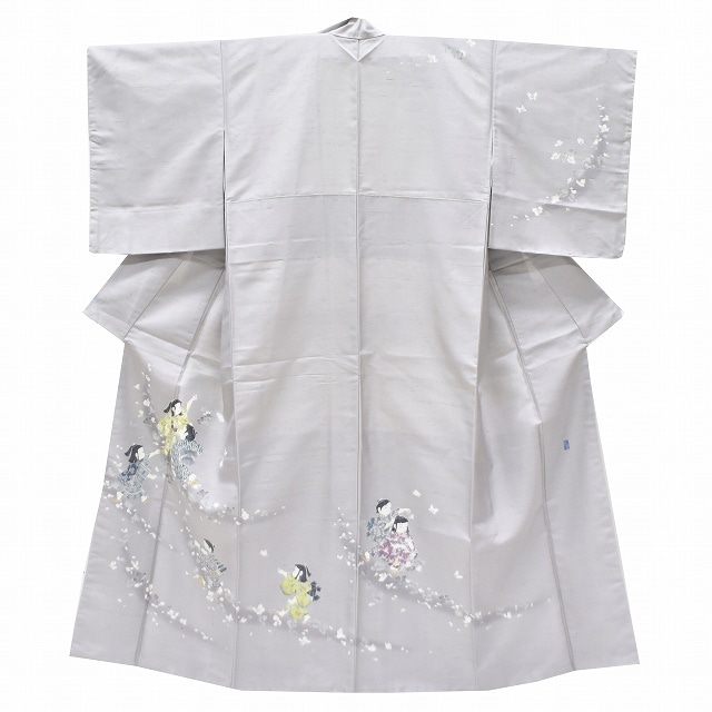 SALE 2/6 12時～☆50%OFF／訪問着 白山紬 正絹 仕立て上がり つむぎ